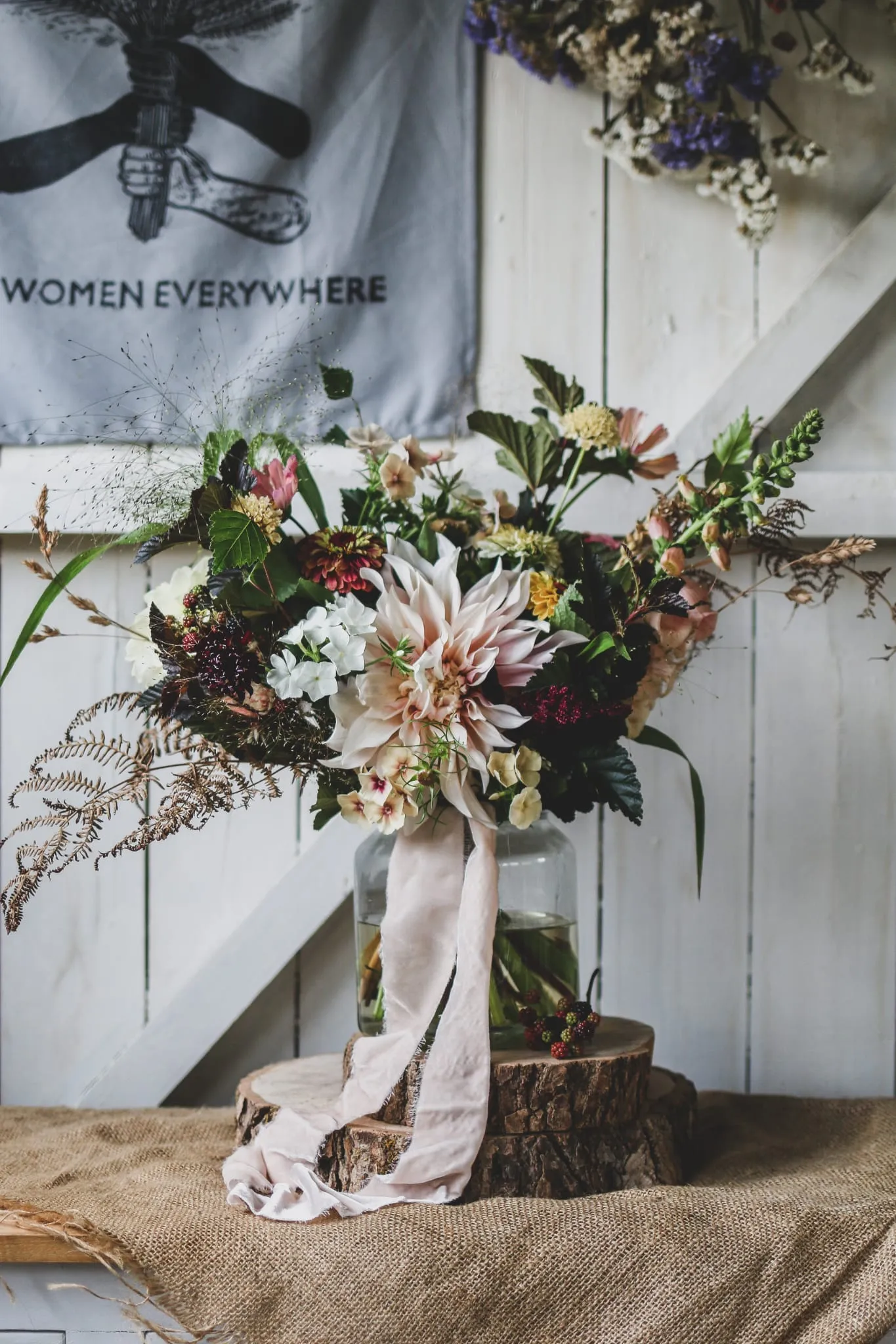 Seasonal bridal bouquet