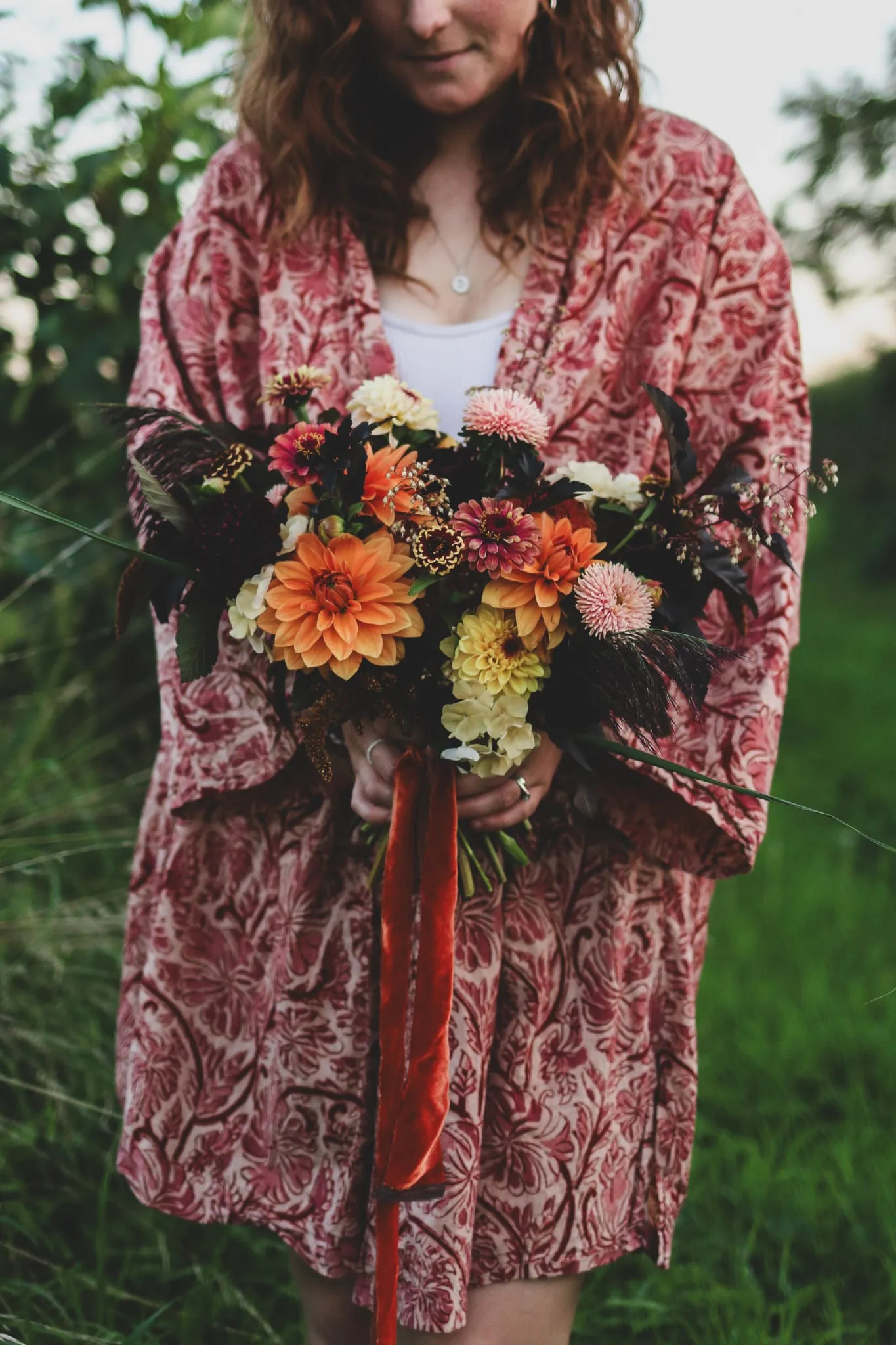 Seasonal bridal bouquet