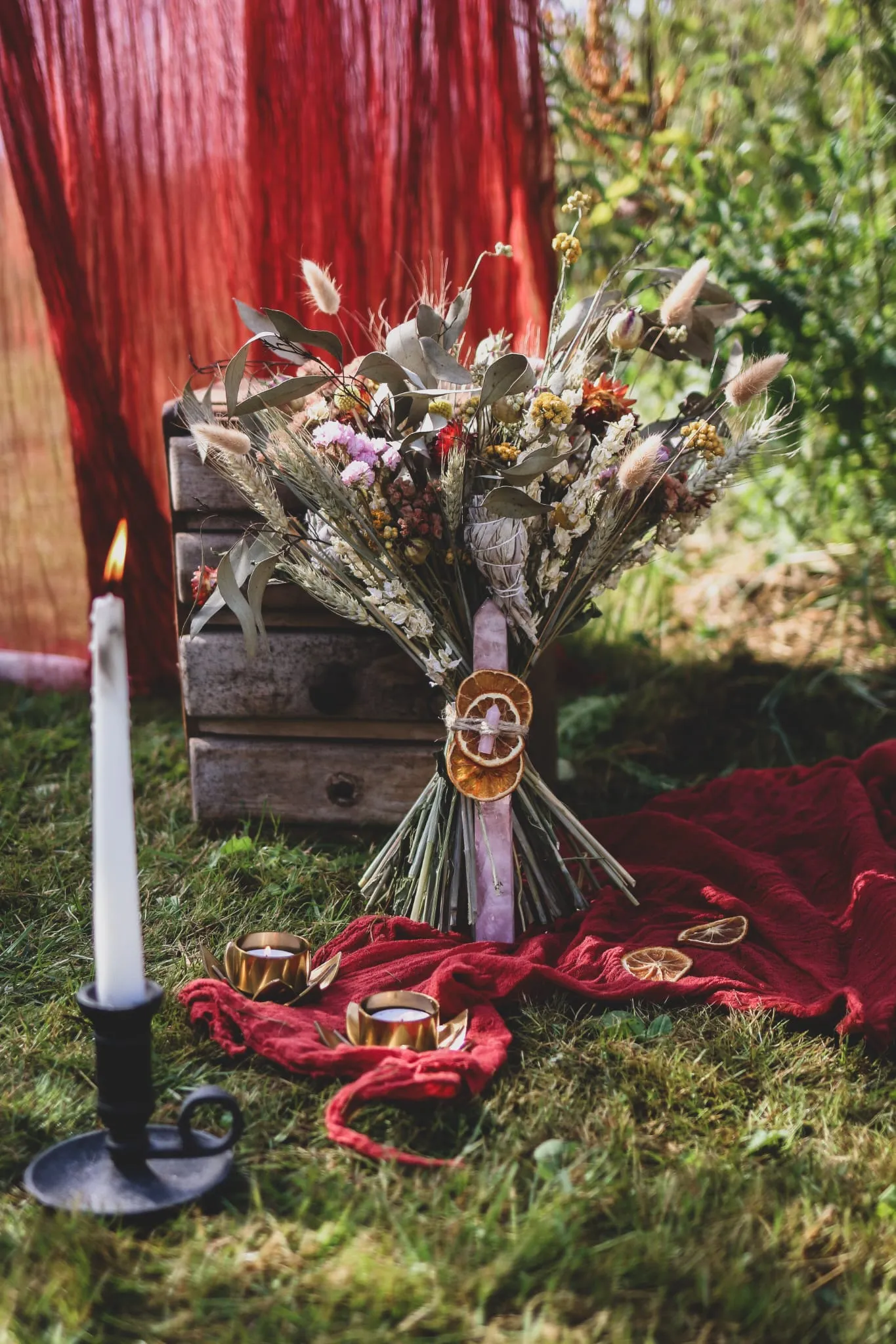 Seasonal bridal bouquet