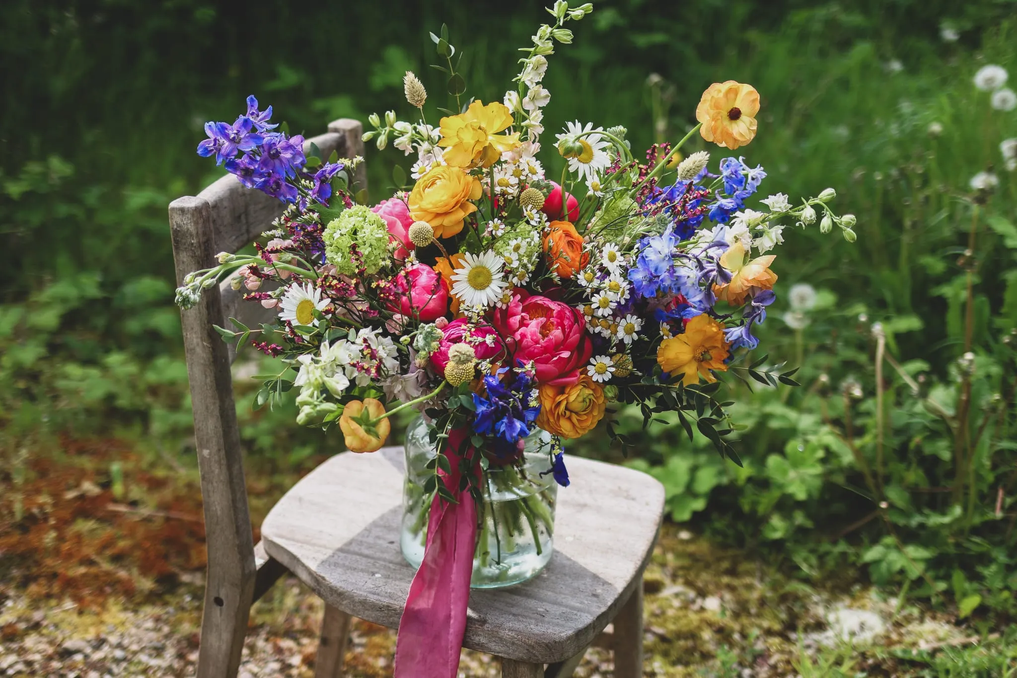 Seasonal bridal bouquet