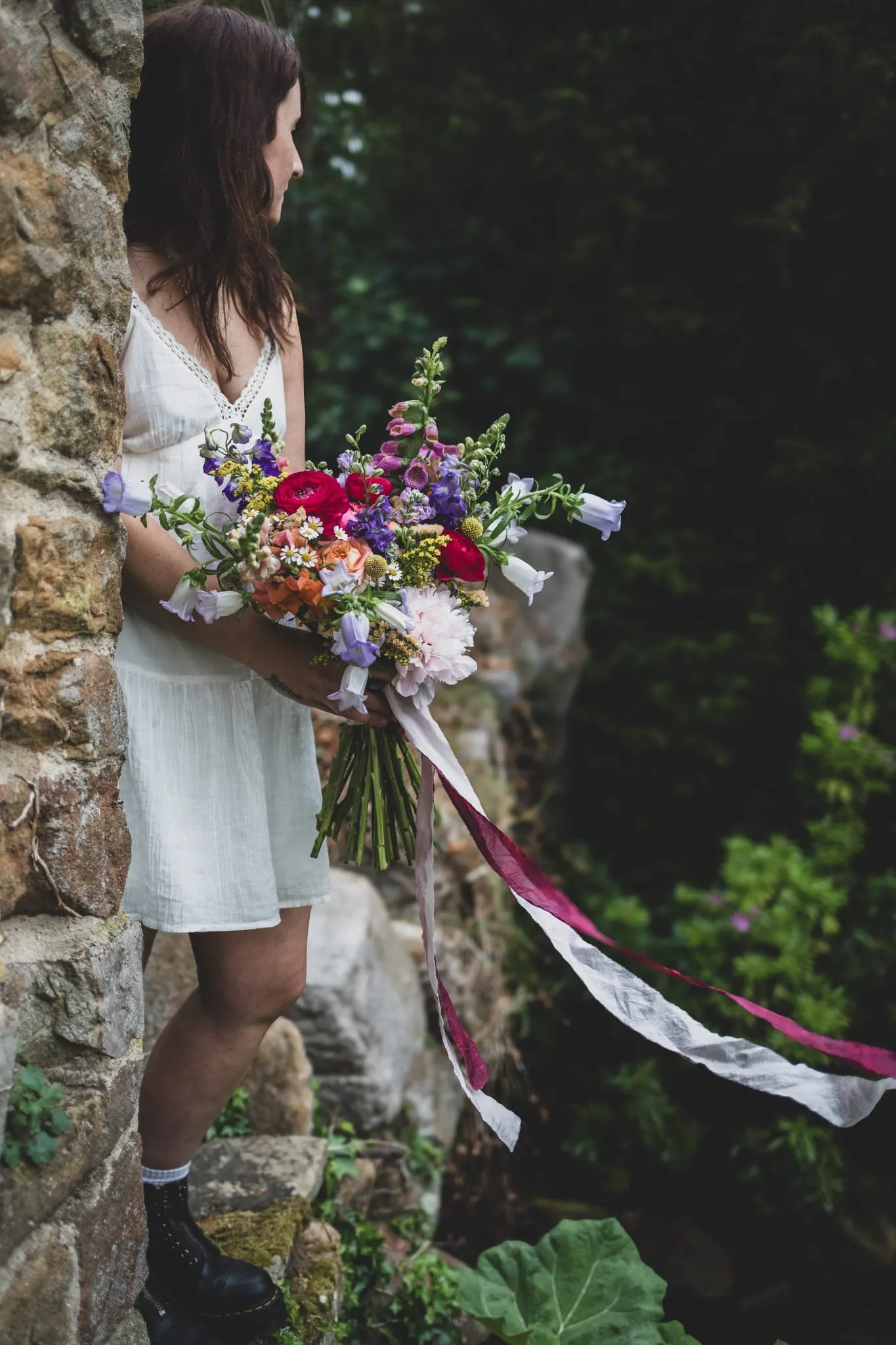 Seasonal bridal bouquet