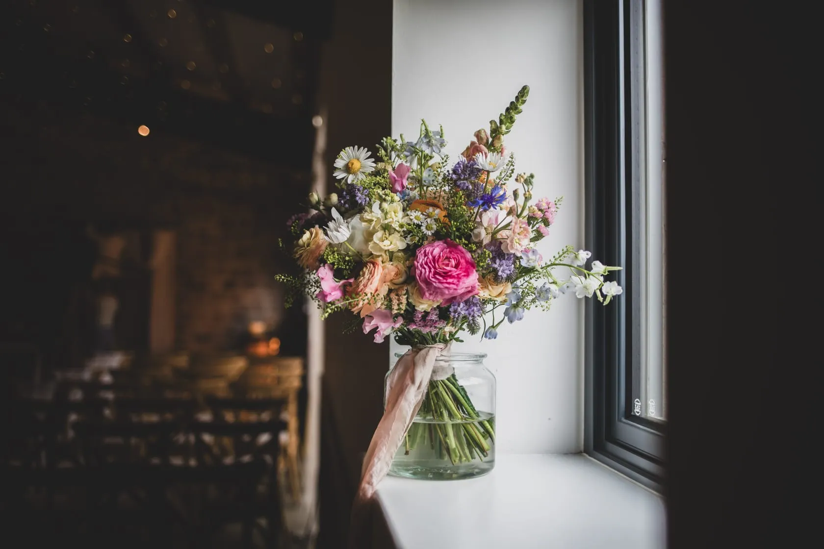 Seasonal bridal bouquet