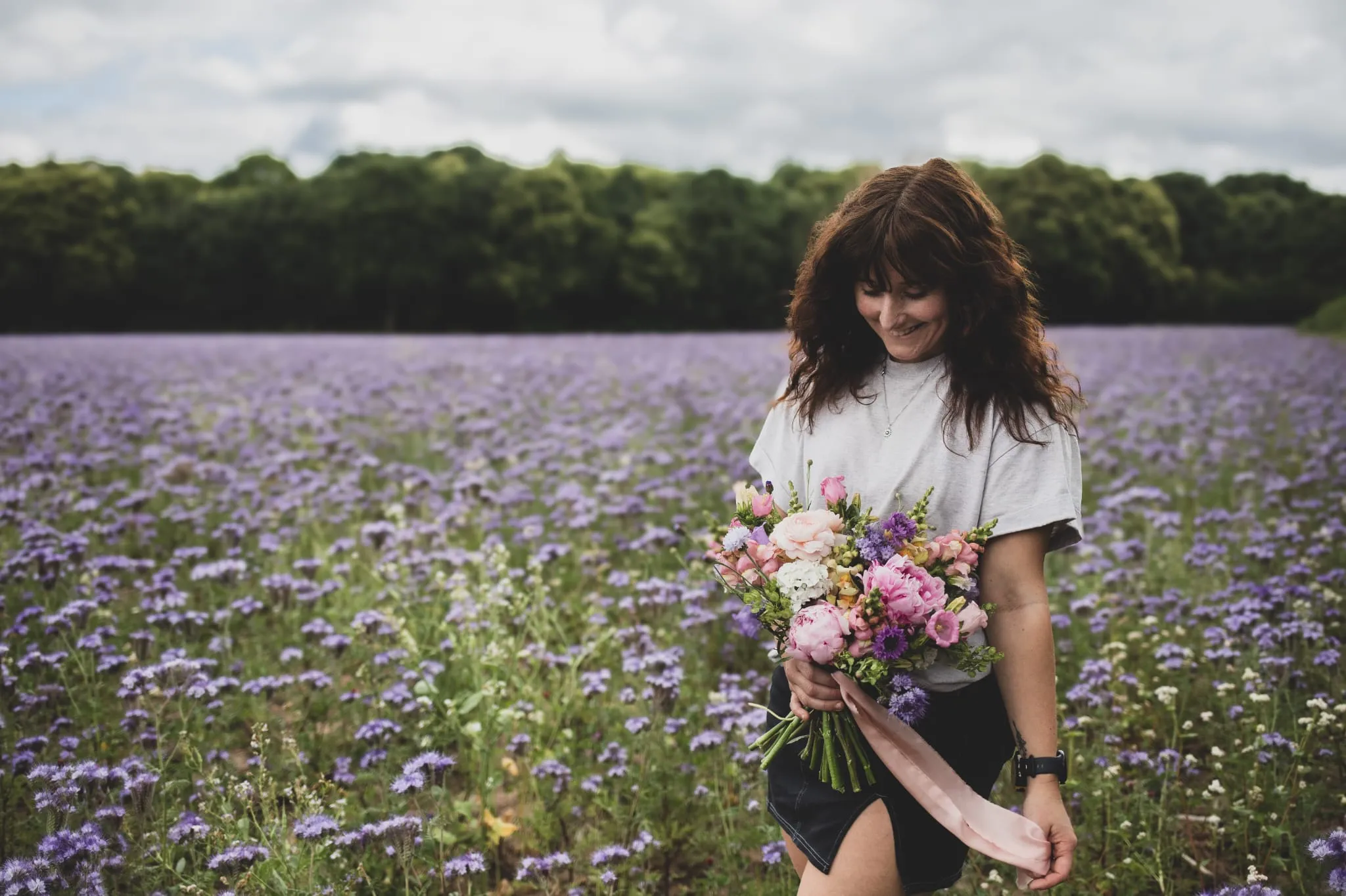 Seasonal bridal bouquet