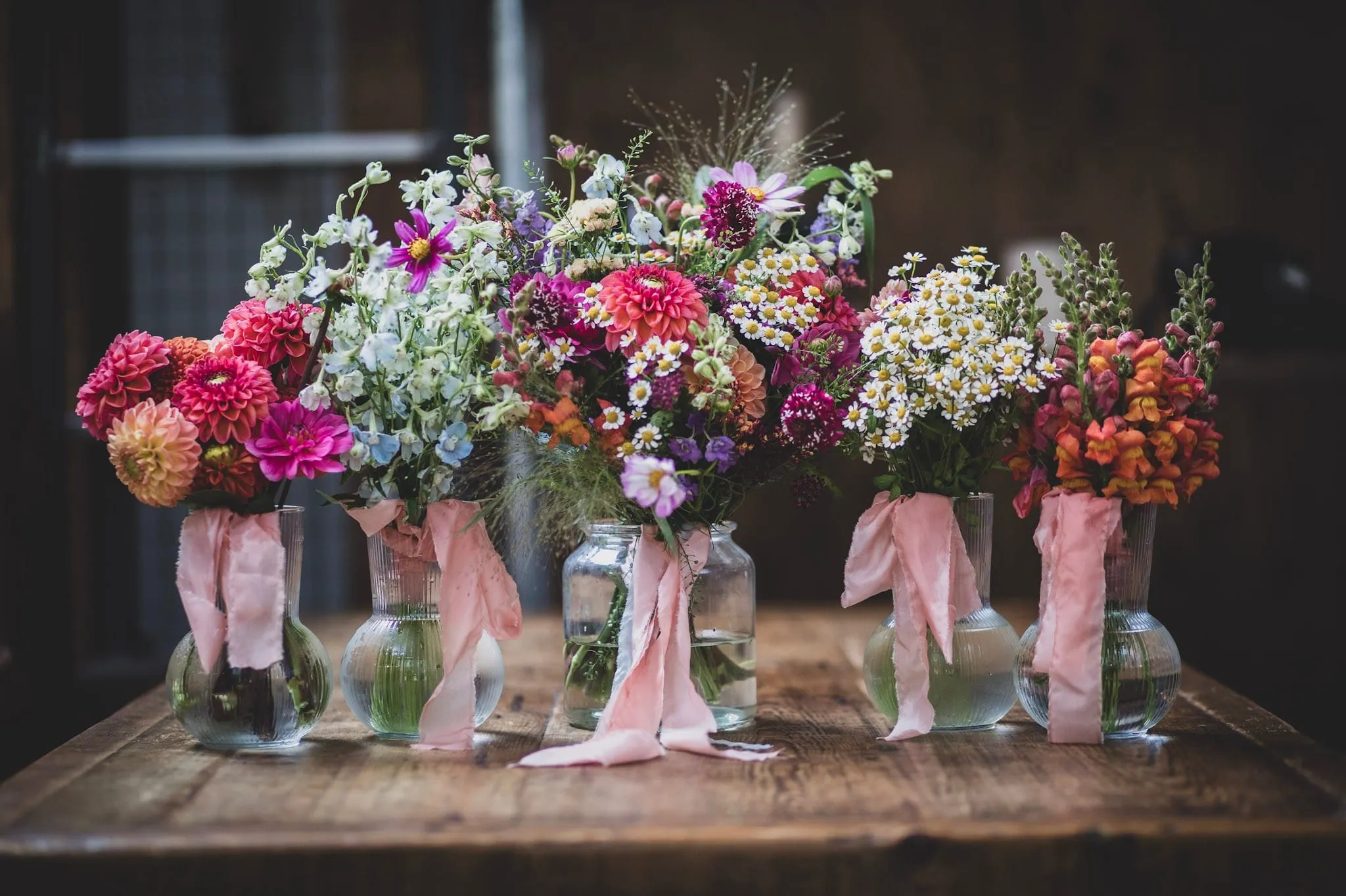 Seasonal bridal bouquet