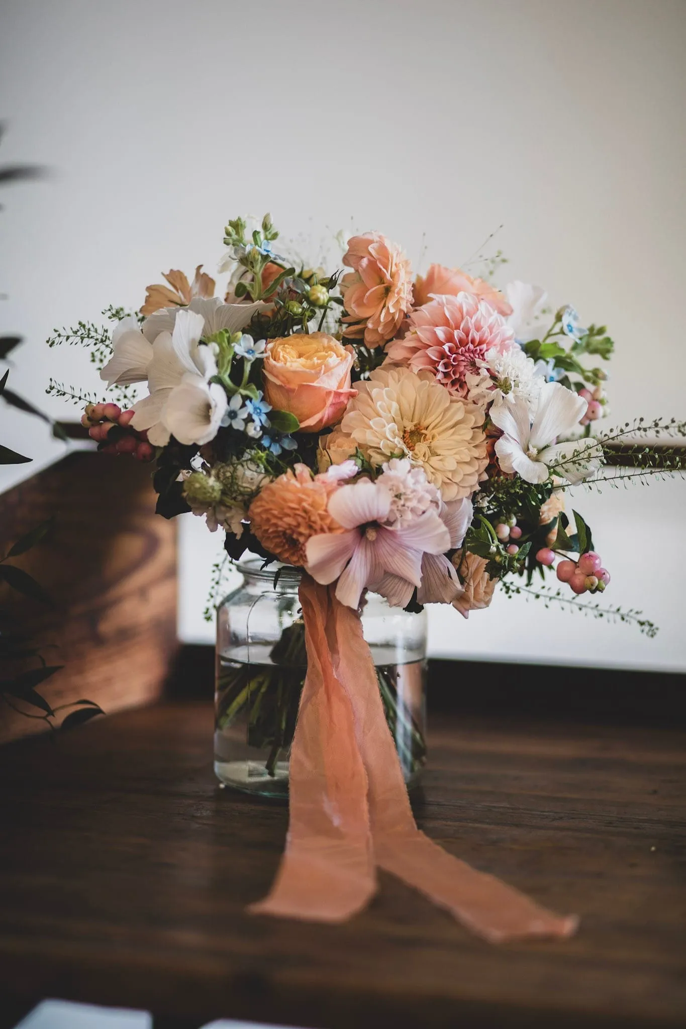Seasonal bridal bouquet