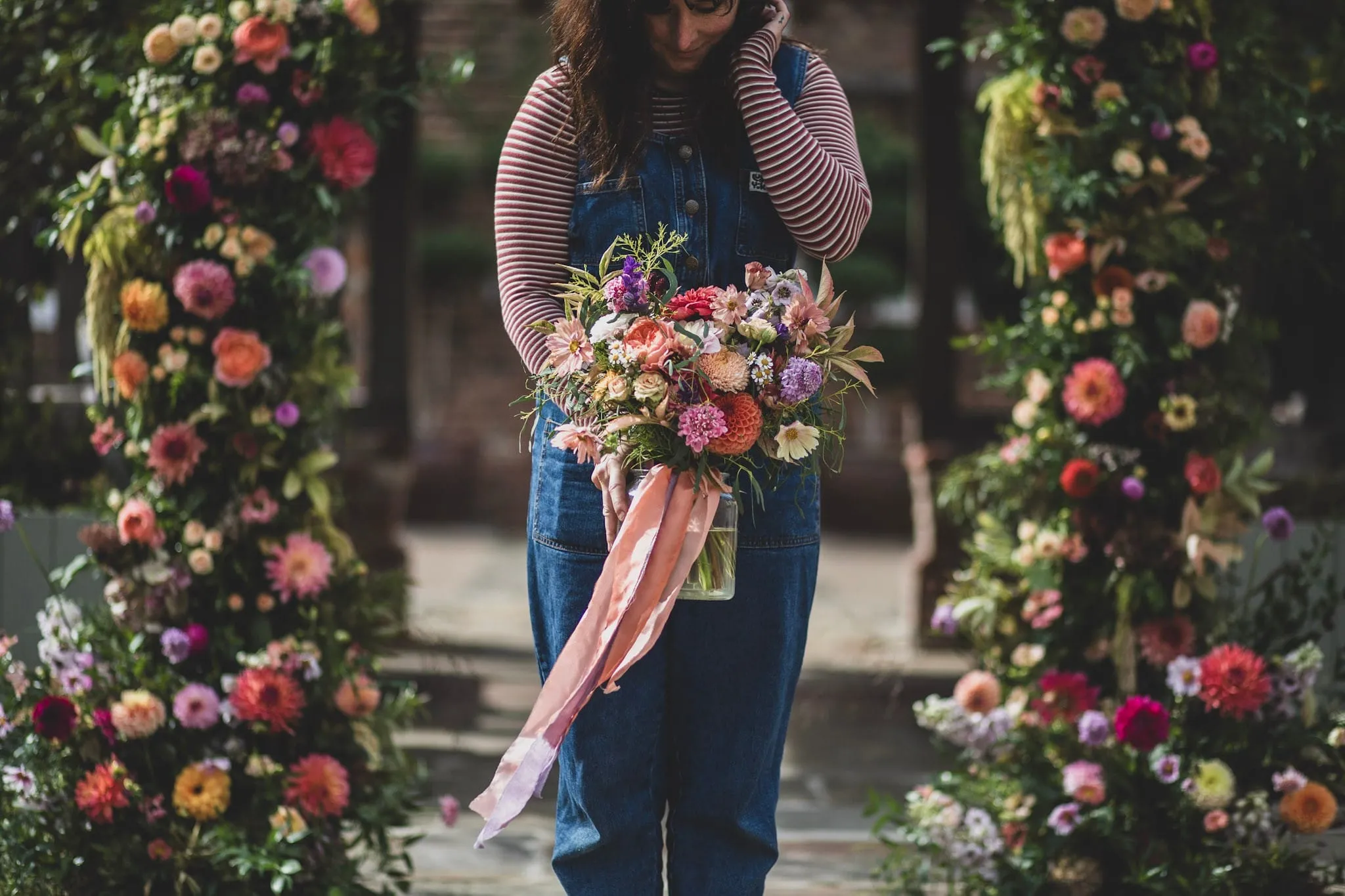 Seasonal bridal bouquet