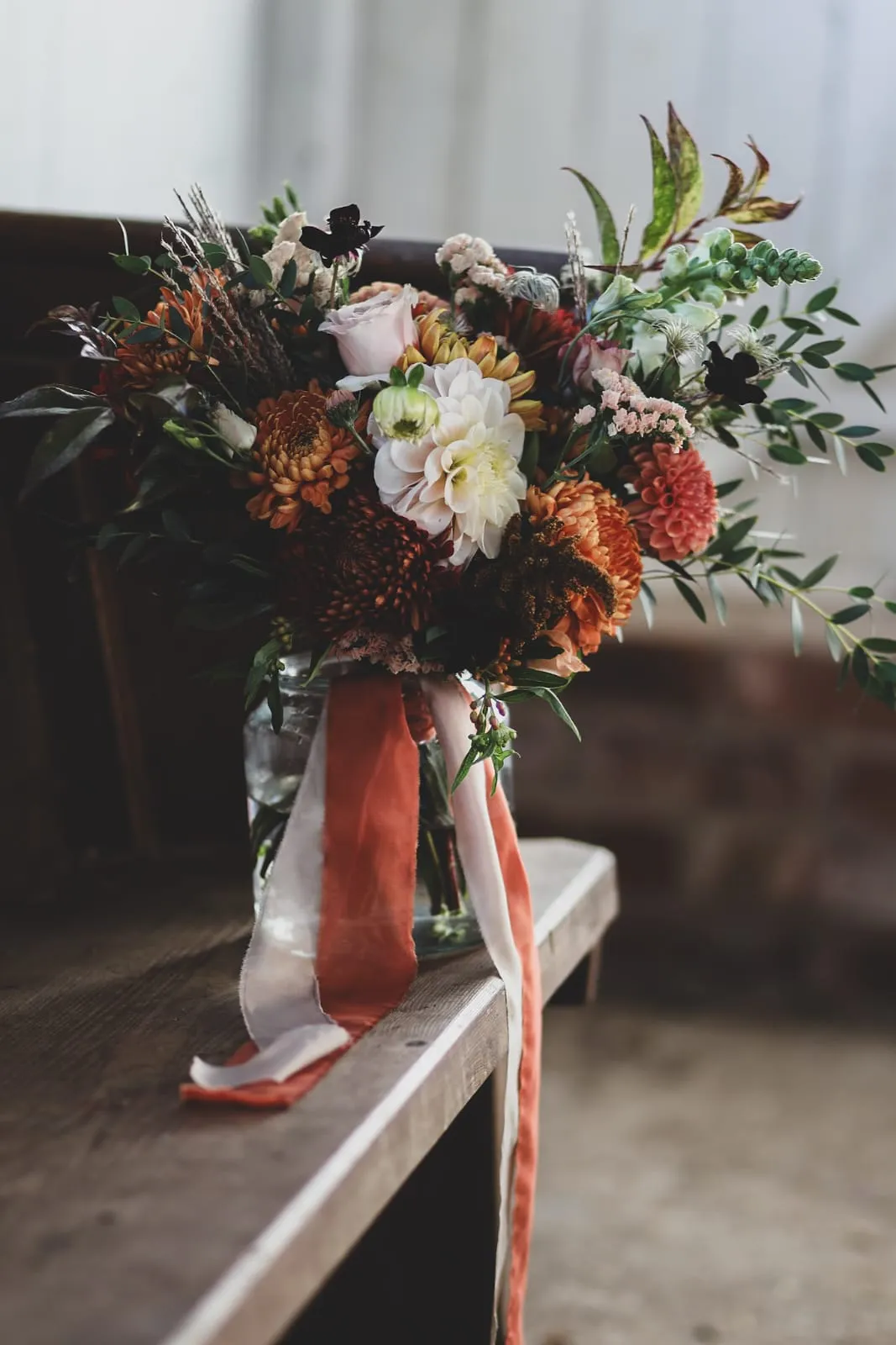 Seasonal bridal bouquet