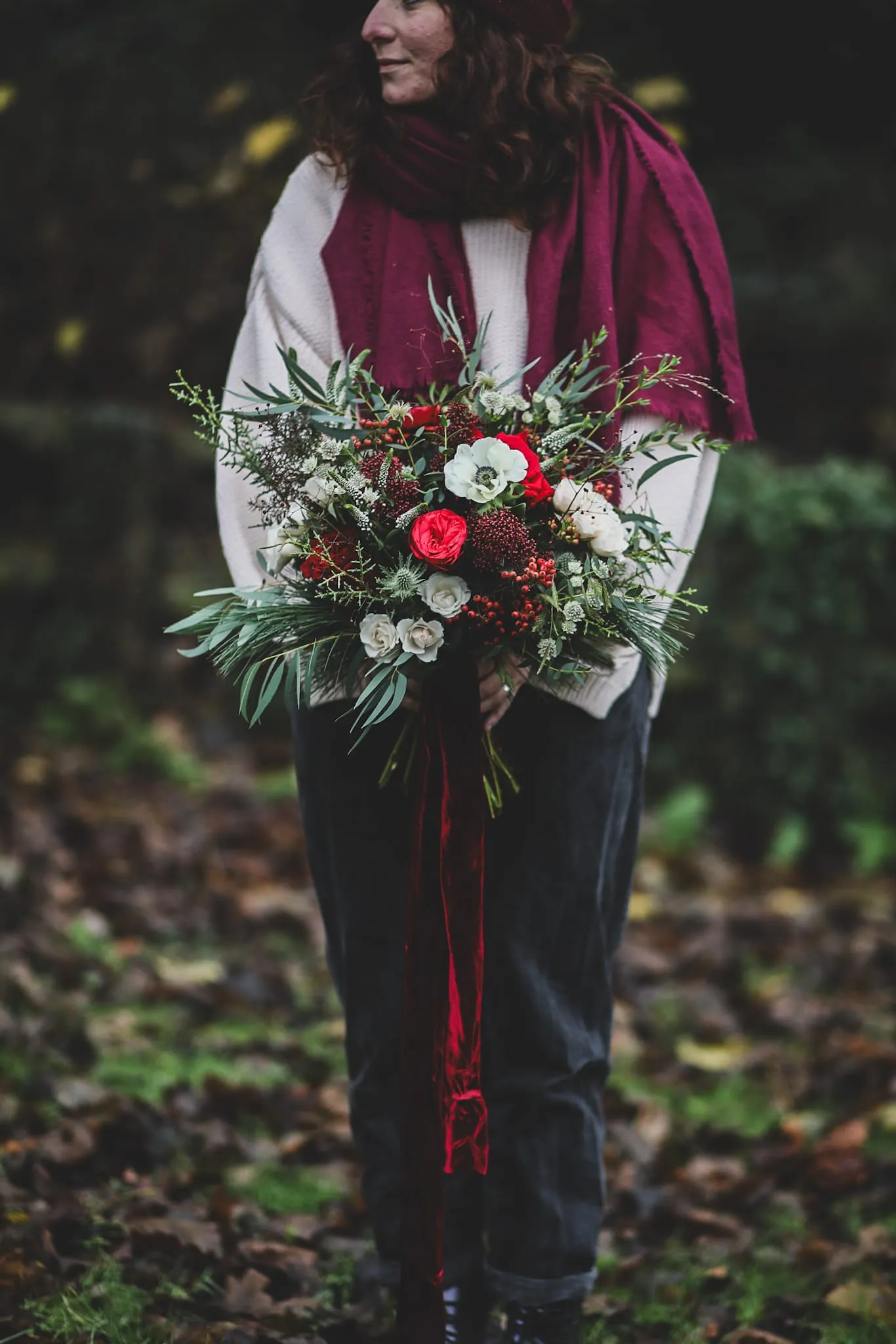 Seasonal bridal bouquet