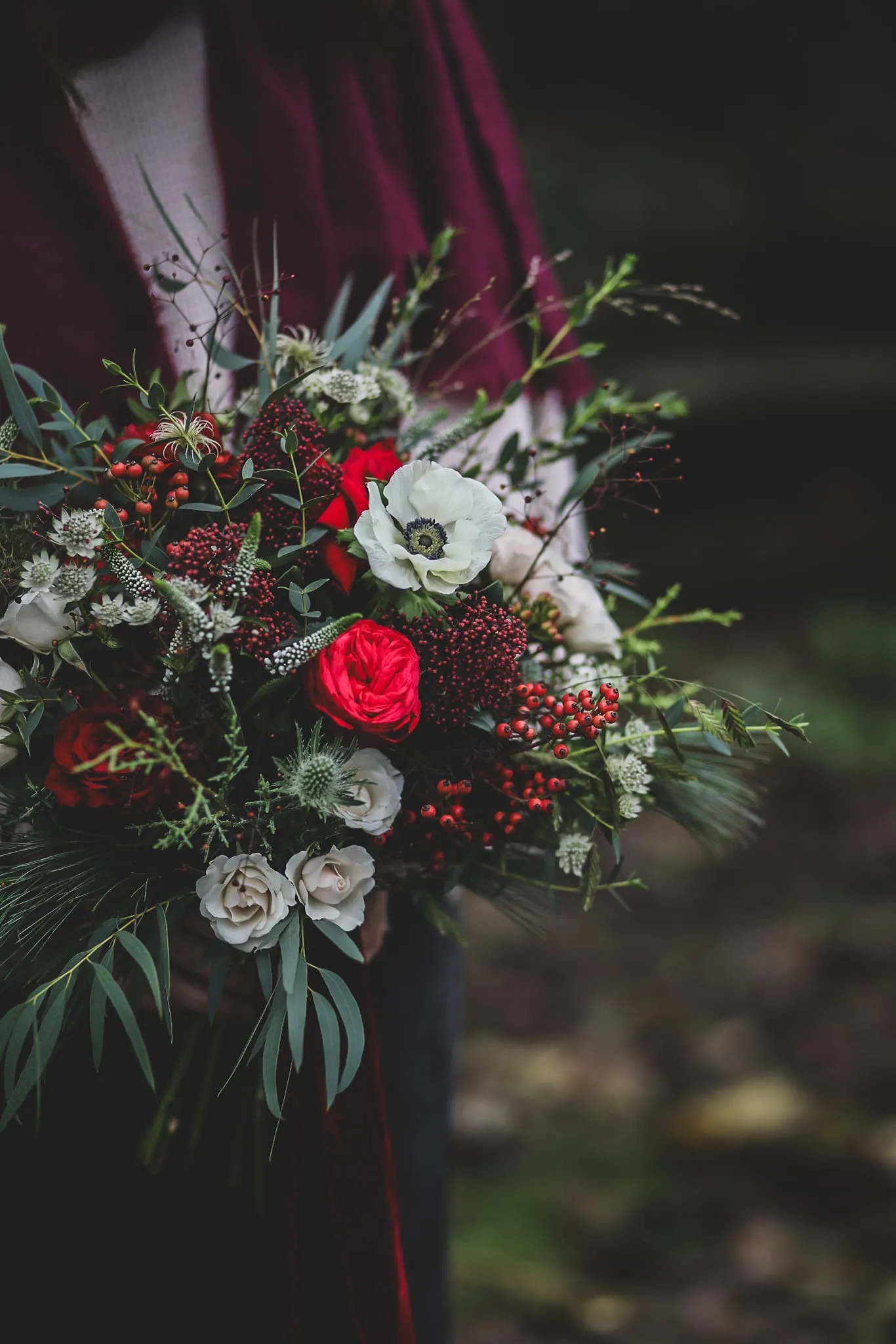 Seasonal bridal bouquet