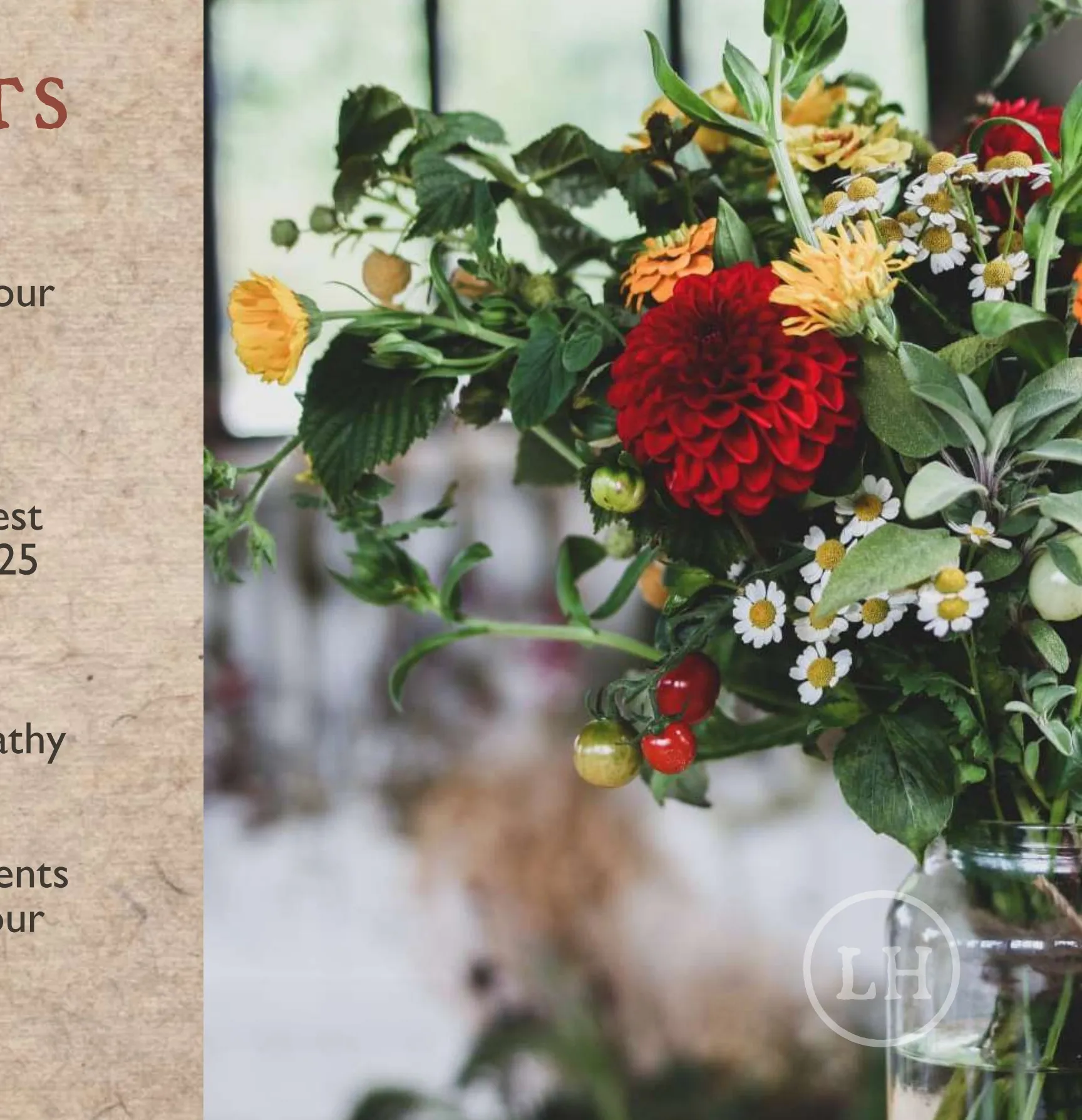 Seasonal farewell bouquet
